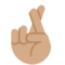 Crossed Fingers - Medium emoji on Twitter